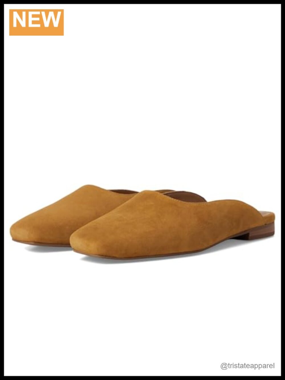 Leather faux fur lined suede mule